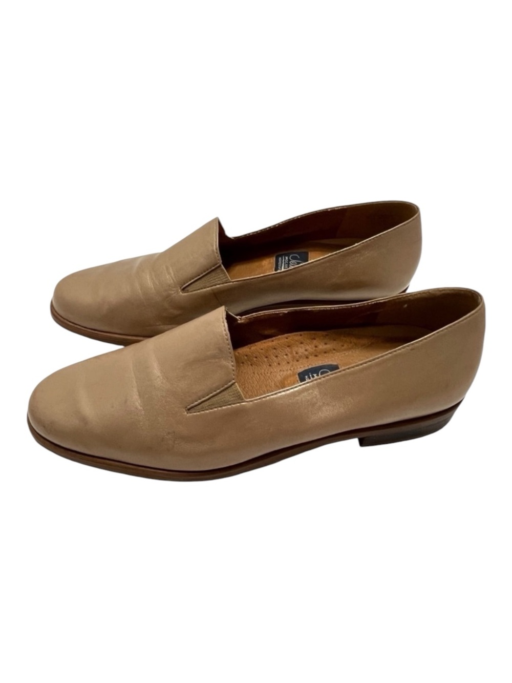 Selby Activeflex Handcrafted Moc Fit Gold Leather Flats Loafers Size 8 B/2A
